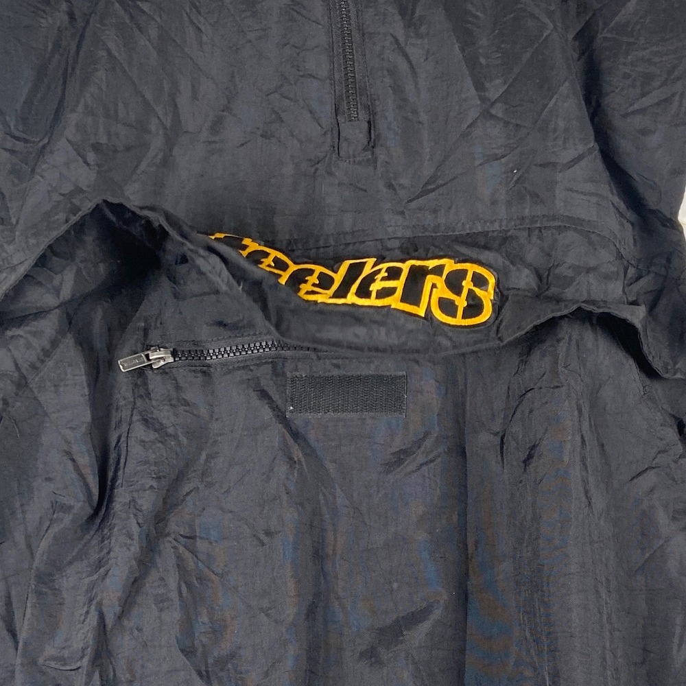 Vintage Starter Pittsburgh Steelers Windbreaker Men XL Black NFL Anorak Jacket - Picture 6 of 12